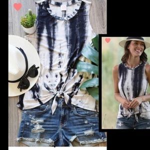 Tye Dye Front Knot Tank